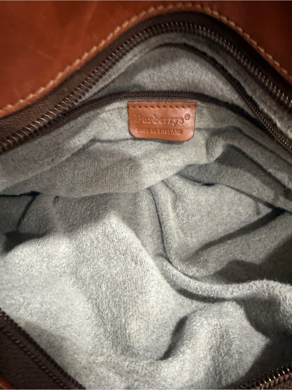Burberry Plaid Tweed Tote Bag with Brown Trim - Picture 8 of 14